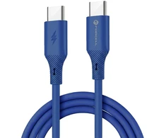 Cable USB C to USB C Forcell F-Energy QC4.0 PD 3A 60W Silicone 1 m C344 navy mėlynas