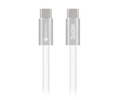 Cable USB C to USB C Forcell F-Energy QC4.0 PD 5A 240W Cafule Color 1,2 m CBN1 baltas