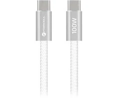 USB C į USB C laidas Forcell F-Energy QC4.0 PD 5A 100W Cafule Color 1,2 m ACYH23 baltas