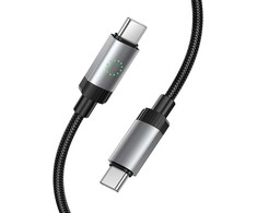 Cable USB C to USB C Hoco 3A 60W 1 m X117 juodas