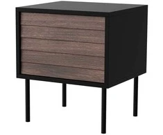 Cama Meble Bedside cabinet, 2 pcs. CORTINA 45x40x51 juodas/walnut