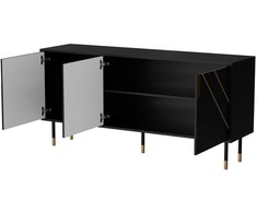 Cama Meble Cama 3D MOUNTAIN chest of drawers 154x40x72 juodas + auksinis