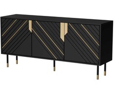 Cama Meble Cama 3D MOUNTAIN chest of drawers 154x40x72 juodas + auksinis