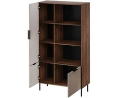 Cama Meble Cama 4 ALMERA knygų lentyna 90x42x165 riešutmedžio/kašmyro spalvos