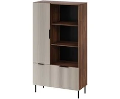 Cama Meble Cama 4 ALMERA knygų lentyna 90x42x165 riešutmedžio/kašmyro spalvos