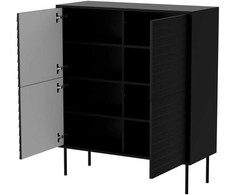 Cama Meble Cama 4D CORTINA komoda 102x40x118 juodas