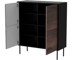 Cama Meble Cama 4D CORTINA komoda 102x40x118 juodas/graikinis riešutas