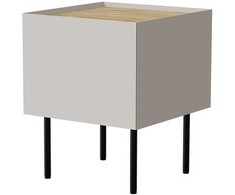 Cama Meble Cama naktiniai staliukai, 2 vnt., FELLINI, 40x41x60, kašmyro + alyvuoto ąžuolo stalviršis