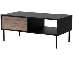 Cama Meble Cama CORTINA suolas/stalas 100x55x45 juodas/graikinis riešutas