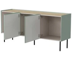 Cama Meble Cama FELLINI komoda 150x40x70 alyvuogių + alyvuoto ąžuolo stalviršis