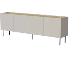 Cama Meble Cama FELLINI komoda 200x40x70 kašmyro + alyvuotas ąžuolo stalviršis