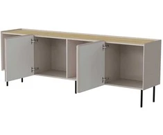 Cama Meble Cama FELLINI komoda 200x40x70 kašmyro + alyvuotas ąžuolo stalviršis