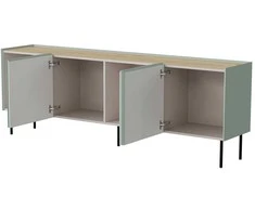 Cama Meble Cama FELLINI komoda 200x40x70 alyvuogių spalvos + alyvuotas ąžuolo stalviršis