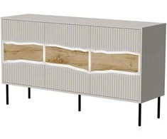 Cama Meble Cama INSERTO 3D komoda 143,5x40x80 kašmyro + LED
