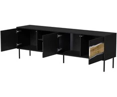 Laikiklis Cama Meble Cama INSERTO 3D1W TV cabinet 190x40x61.5 juodas + LED