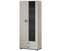 Cama Meble Cama S6 SOHO display cabinet 80x41x192 cashmere + juodas