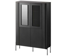 Cama Meble Cama VERA display cabinet 110x40x160 matt juodas