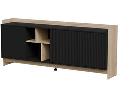 Cama Meble Cama PORTO 3D komoda 190x38x77 ąžuolas/juodas