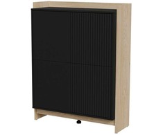 Cama Meble PORTO Meble lova su komoda 100x38x130 ąžuolas/juodas