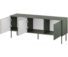 Halmar Cama Meble Cama RTV 3D TRESSE cabinet 150x40x55 matte žalias