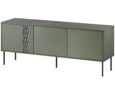 Halmar Cama Meble Cama RTV 3D TRESSE cabinet 150x40x55 matte žalias
