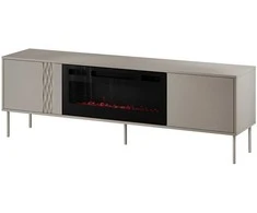 Cama Meble Cama RTV spinta EF + židinys juodas TRESSE 180x40x54.5 kašmyro matinis