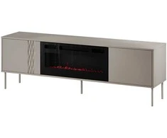 Cama Meble Cama RTV spinta EF + židinys juodas TRESSE 180x40x54.5 kašmyro matinis