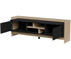Cama Meble Cama RTV PORTO 2D cabinet 150x38x50 oak/juodas