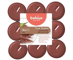 Žvakė, aromatinė Bolsius OUD medienos kvapo, 4 h, 18 vnt.