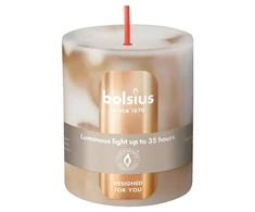 Candle. cylindrical Bolsius Botticino rusvai gelsvas. 8/6.8cm
