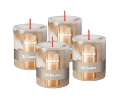 Candle. cylindrical Bolsius Botticino rusvai gelsvas. 8/6.8cm