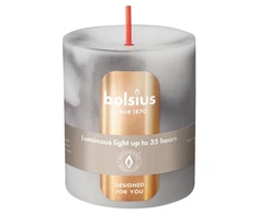 Candle. cylindrical Bolsius Carrara Pilkas. 8/6.8cm