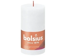 Žvakė, cilindrinė Bolsius Rustic, 13/6.8 cm, balta
