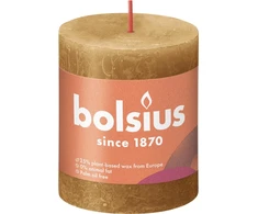 Žvakė, cilindrinė Bolsius Rustic, 8/6.8 cm, ruda