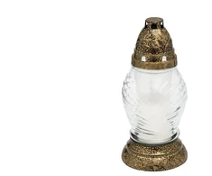 Candle Geralda Z-198. 36 h. Transparent col./Brown col.