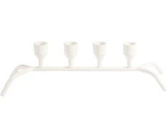 Candle holder A98200750. iron. 12 cm. baltas col.