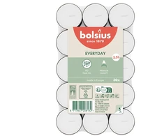 Žvakė, arbatinė Bolsius, 3.5 h, 30 vnt., Balta