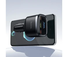 Car charger Hoco USB A + 2xUSB C PD QC3.0 93W Z70 juodas