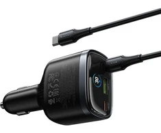 Automobilinis įkroviklis Hoco USB A + 2xUSB C PD QC3.0 93W su USB C į C kabeliu Z70 juodas