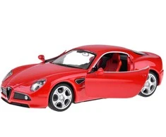 Jokomisiada „Metal Car“ modelių „Alfa Romeo 8c“ konkurso mastelis 1:32 žibintai za4607