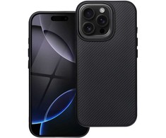Dėklas Oem Case for iPhone 15 Carbon Elite Mag Cover compatible with MagSafe juodas