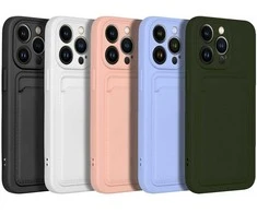 OEM dėklas, skirtas iPhone 15 PRO MAX, kortelių dėklas, žalia