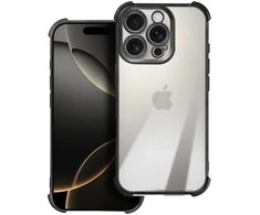 OEM dėklas, skirtas iPhone 17, atsparus smūgiams, juodas