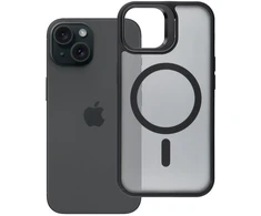 Case for iPhone 15 Forcell F-Protect Shadow Stand Premium compatible with MagSafe juodas