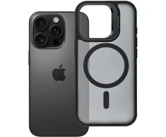 Case for iPhone 16 PRO Forcell F-Protect Shadow Stand Premium compatible with MagSafe juodas