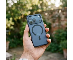„iPhone 16 Pro“ dėklas „Forcell F-Protect BumperX Premium“, suderinamas su „MagSafe“, tamsiai mėlynas