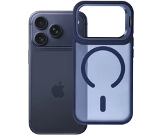 Dėklas Case for iPhone 17 Pro / 18 Pro Forcell F-Protect Smoke Hybrid Premium compatible with MagSafe navy mėlynas