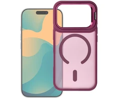 Dėklas Case for iPhone 17 Pro / 18 Pro Forcell F-Protect Shadow Stand Premium compatible with MagSafe dark cherry