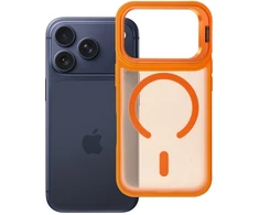 Dėklas Case for iPhone 17 Pro / 18 Pro Forcell F-Protect Smoke Hybrid Premium compatible with MagSafe oranžinis