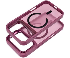 Dėklas Case for iPhone 17 Pro / 18 Pro Forcell F-Protect Shadow Stand Premium compatible with MagSafe dark cherry